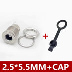 10/50PCS DC099 5.5mm*2.1mm DC Power Jack Socket Female Panel Mount Connector Metal DC-099 Open Hole 11MM 5.5*2.1 5.5*2.5