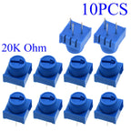 5-100pcs 3386P-1-103 1k 2k 5k 10k 20k  0.5W, 1/2W PC Pins Through Hole Trimmer Potentiometer Cermet 1 Turn Top Adjustment
