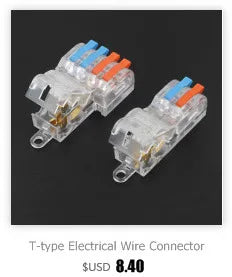 Wire Connector Quick Splitter Mini Splicing Universal Conductor Wiring Cable LED Terminal Block Push-in Electrical Connectors