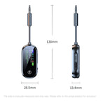 2 In 1 Bluetooth 5.4 Transmitter Receiver Stereo 3.5mm AUX Airplane Audio Wireless Adapter Mic for TV PC Headphone Car Aircraft