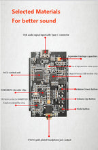 Headphone Decoding Amplifier ES9018K2M DAC DSD128 PCM32BIT 384KHz Lossless Decoding Headphone Amplifier MAX97220 Chip