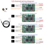 Industrial Dual DS18B20 RS485 Modbus RTU Temperature Module, 5-24V DC, for Smart Home Thermostat & IO