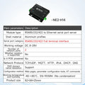 RS485/RS232/RS422 to Ethernet Serial Server DC8-28V Modbus TCP to RTU MQTT Two-Way Socket Link CDEBYTE AT Command