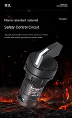 22mm Key Knob Switch 1NO/2NO/1NO1NC 2/3 Position Self Locking Select Rotary Switch Power Conversion Switch 5A on Off