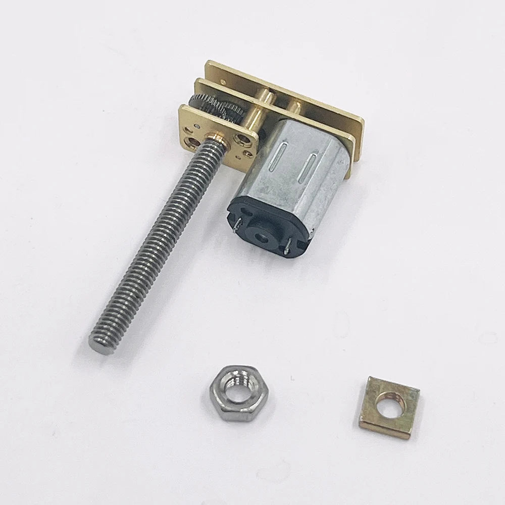 Micro N20 Full Metal Gearbox Gear Motor DC 3V-6V 15rpm-300RPM With 35mm M4 Thread Flip Output Shaft 35mm linear actuator.