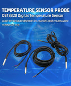 1PCS DS18B20 Temperature Probe Sensor Stainless Steel Package Waterproof Digital Temperature Sensor 1M/2M/3M