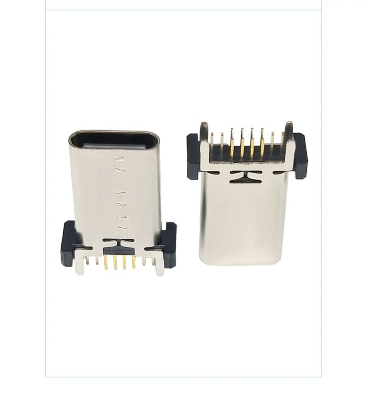 5pcs/lot Type-c 16p Female Socket Vertical Plug-in Patch Usb Charging Interface 8.8/9.3/10.5/13.7mm Socket