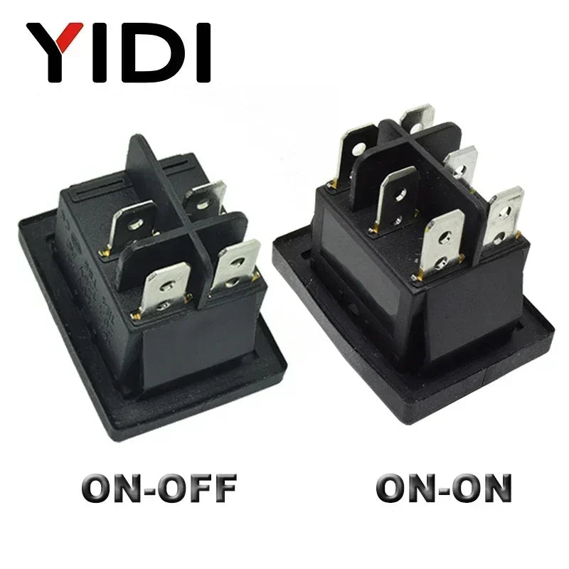 250VAC KCD4 201 203 Waterproof Rocker Switch DPST 4pin ON OFF 12V 220V LED 6 Pin ON OFF DPDT Boat Marine Car Rocker Switch