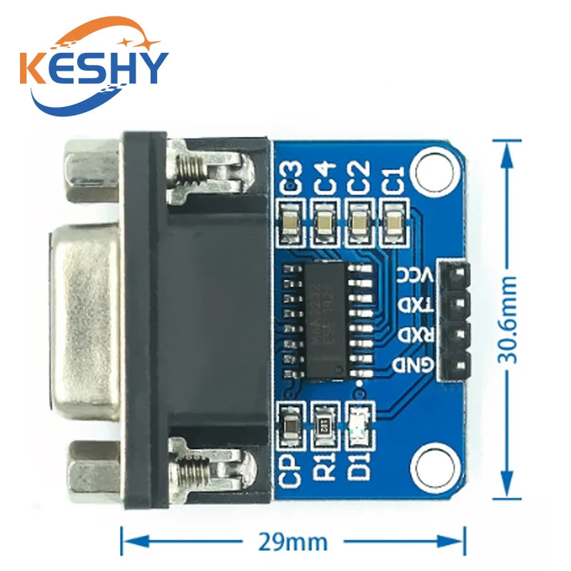 MAX3232 RS232 to TTL Serial Port Converter Module Female DB9 Connector MAX232 Flashing Board