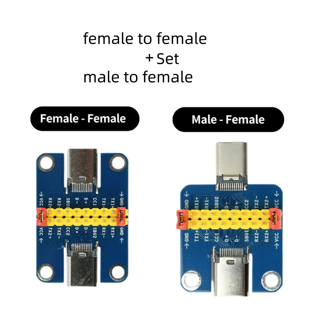 Type-c Male To Female Usb 3.1 Test Pcb Board Adapter Module 2.54mm Type C Connector Socket Data Line Wire Cable Transfer