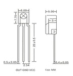 10-1000PCS Universal IR Infrared Receiver Sensor Module 1838 TL1838 VS1838B 38Khz Diode