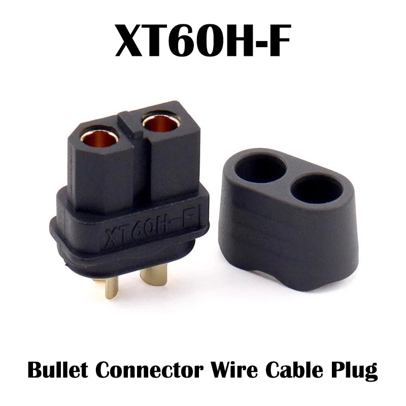 Original Amass XT60BE- XT60 Gold Plated Bullet Connector Panel Mount Fixed Plug for RC FPV Drone Battery Charger Motor ESC
