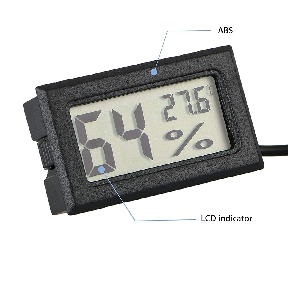 Mini LCD Digital Thermometer Hygrometer High Precision Household Humidity Gauge Incubator Aquarium Humidity Temperature 1PC