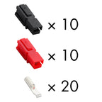 500/100/50/10 Pcs  Plug 30A Amp 600V Power Marine Connector Pole For  Powerpole Interlocking Plug Terminals