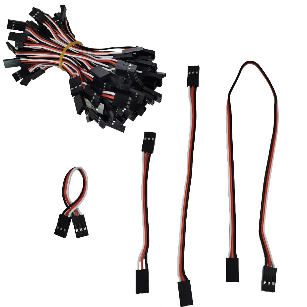 10/20/50/100 pcs JR Plug Servo Extension Lead Wire Cable 10CM 15CM 30CM Male to Male for RC Plane Quadcopter