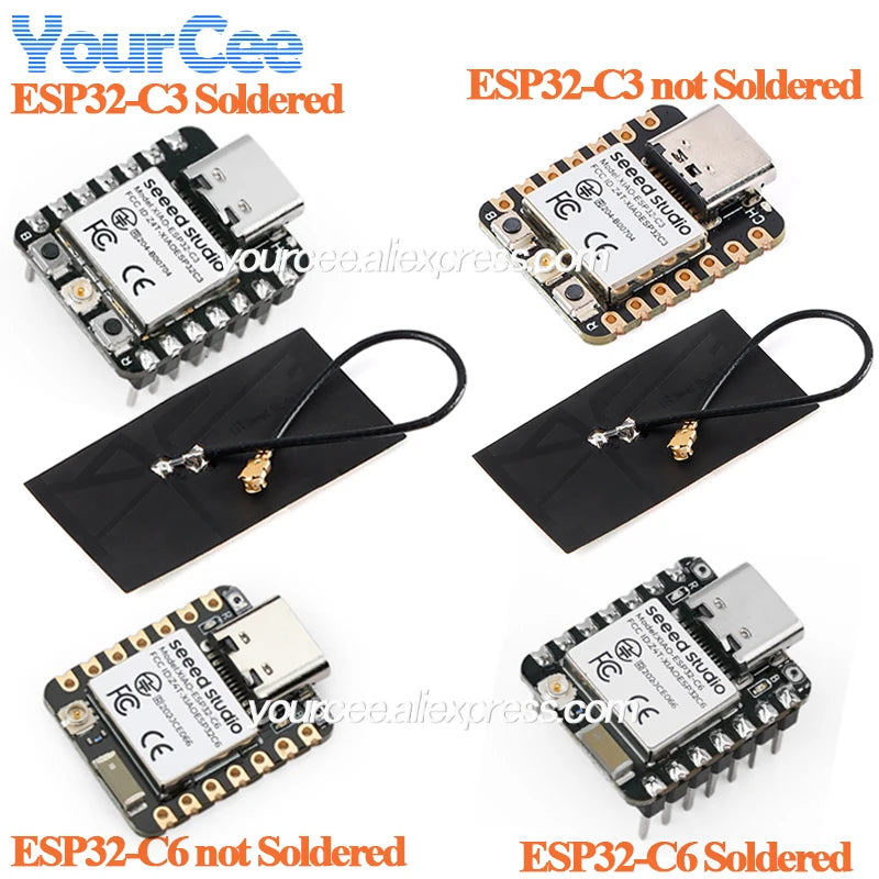 10pcs/1pc ESP32 Seeed Studio XIAO ESP32C6 ESP32C3 ESP32C5 WiFi 6+Bluetooth-compatible Ble 5 Zigbee Matter Wifi Development Board