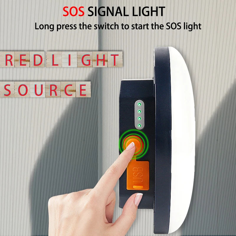 MOSLIGHTING 9900mAh Camping Light Portable Rechargeable Multifunctional LED Flashlight Fishing Emergency Maintenance Tent Lamp