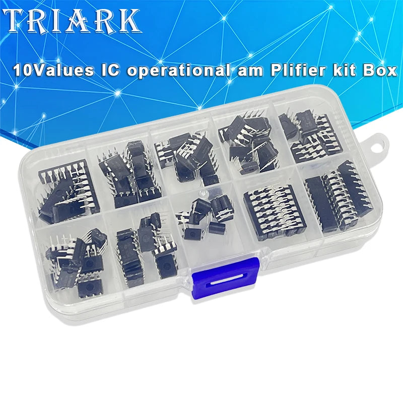 85PCS Electronic Component Assortment Kit LM324 LM393 LM358 LM386 UA741CP NE555 NE5532 PC817 ULN2003AN ULN2803APG DIP 10Values