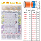 DIP SMD Zener Diode Fast Switching Schottky TVS Diode Kit 1N4001 1N4004 1N4007 1N5408 UF4007 FR207 1N5817 1N5819 1N5822 1N4148