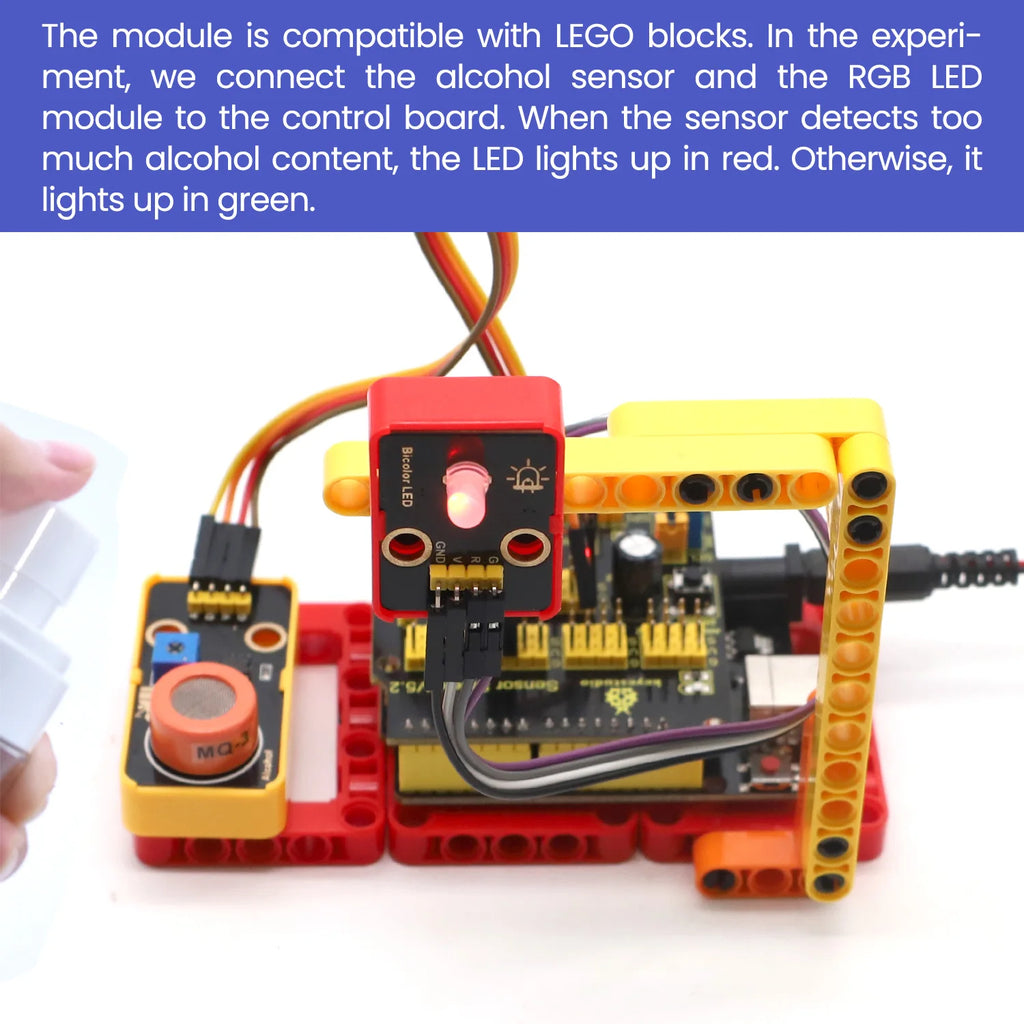 MQ-2 GAS Sensor/MQ-3 Sensor Module Compatible With Lego Blocks For Arduino Projects DIY Electronic Building Block