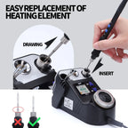 WEP 982-V Digital Electric Soldering Iron Kit C115 C210 C245 Precision Soldering Iron Soldering Station Small Rework Station