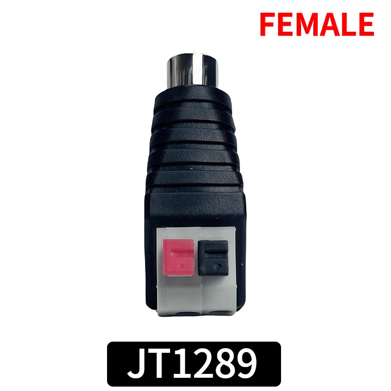 4/10/40 Pcs AV Audio Video Connector with Solderless Crimp - RCA Male/Female to Terminal Block for Speakers & Home Theater