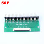 1pcs 4P-- 50P 0.5mm Pitch Connector SMT Adapter to 2.54mm 1.00 Inch Hole FPC FFC Cable Welded Board + Double Row Straight Pin