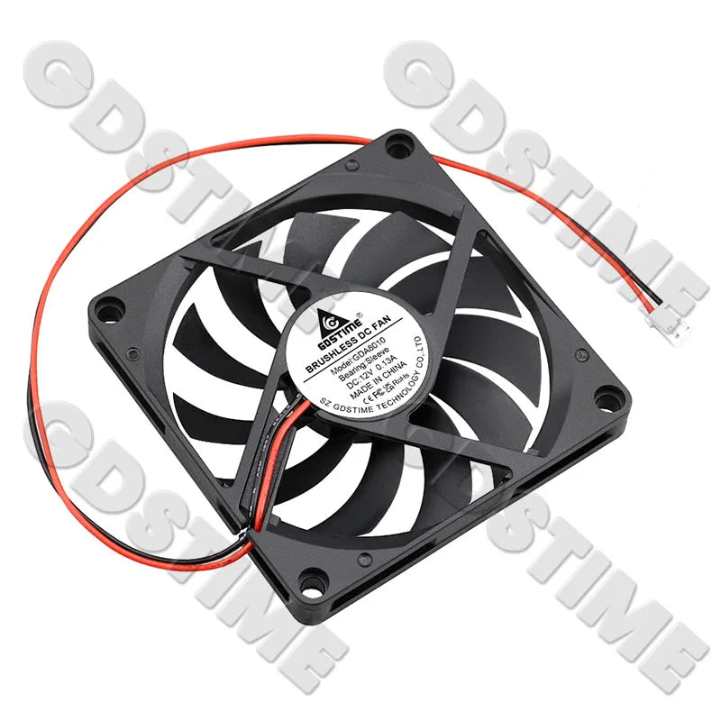 Gdstime 80mm Fan DC 5V 12V 24V 80x80x10MM Brushless Cooling Fan 8010 Double Ball Cooler 8CM Axial Fan for PC Case CPU Cooling