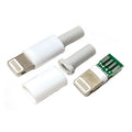 1Set Lightning Dock USB Male Plug With Chip Board Connector Fast Charging Port W/ Shell Soldering Line DIY Data Cable For Iphone