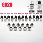 5/10/20 Set GX12 GX16 GX20 Circular Connectors 2 3 4 5 6 7 8 9 10 12 14 15 Pin Docking Aviation Plug Sockets for Cable Terminals