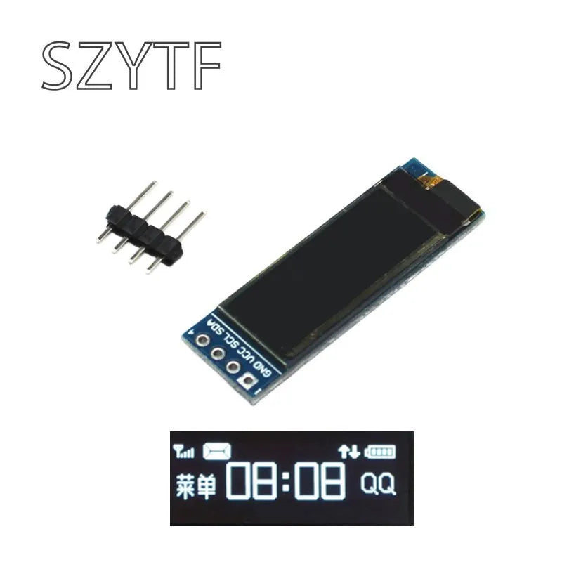 0.91 Inch 128x32 IIC I2C White / Blue OLED LCD Display DIY Module SSD1306 Driver IC DC 3.3V 5V for Arduino