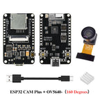 OV5640 ESP32 CAM Camera Module Kit 2.4 GHz WiFi and Bluetooth Develop Board Type C 8MB PSRAM HD 5MP Auto Focus 66 120 160 Degree