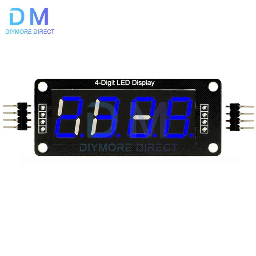 TM1637 LED Display Module for Arduino 4 Digit 7 Segment 0.56 inch Time Clock Indicator Tube Module Red Blue Green Yellow White