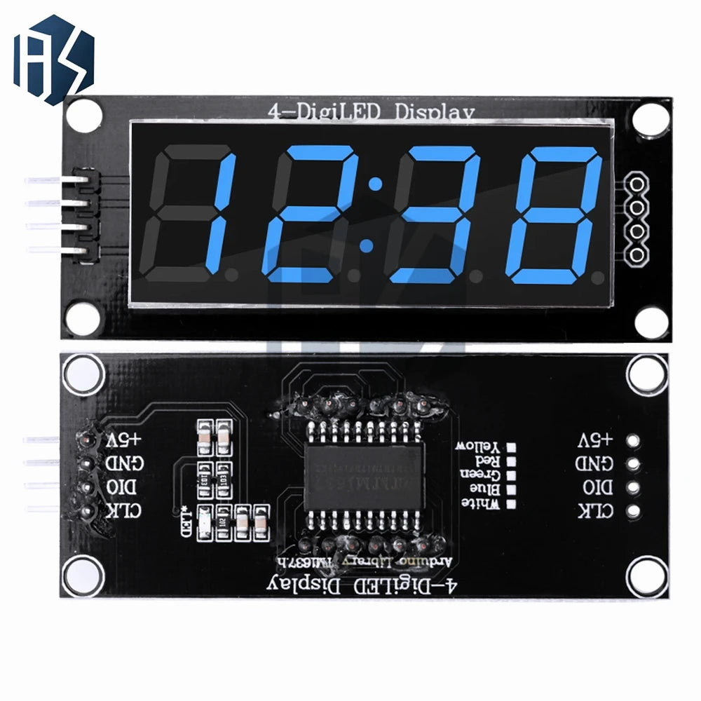 TM1637 LED Display Module 4 Digit Time Indicator Tube 7 Segment Digital Indicator Tube 0.56 Inch Digital LED Module