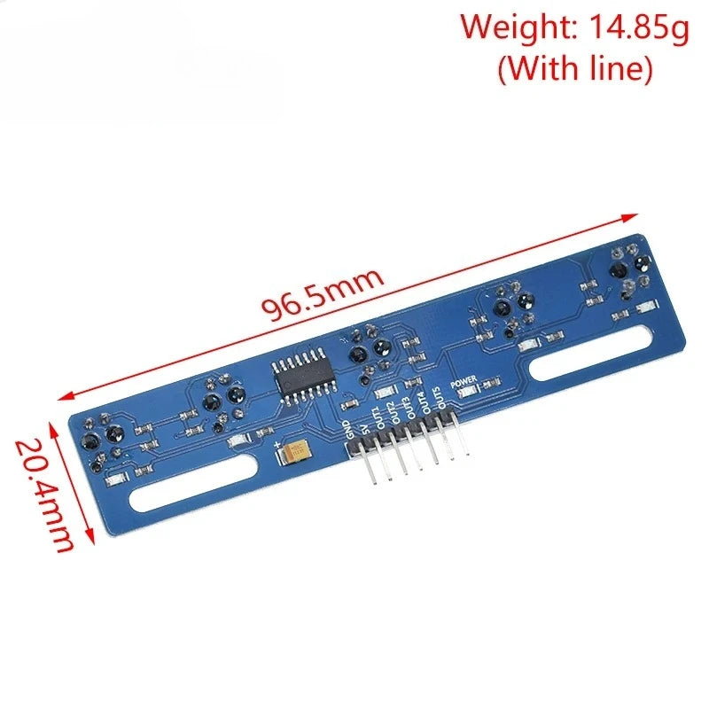 5 channel Infrared Reflective Sensor TCRT5000 KIT 5 way/road IR Photoelectric Switch Barrier Line Track Module