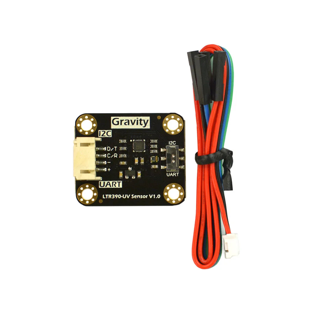 DFRobot Gravity LTR390 UV Light Sensor 280 to 430nm UVA UVB Support I2C UART 3.3V or 5V for Light intensity detection Weather