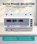 TOMZN Dual Power Automatic Transfer Switch Relay Over Under Voltage Current Protection with LED Display and Overload Cut Off
