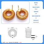 20mm 80-26 Iron powder core Toroidal inductor Wirewound inductor Iron powder core Magnetic ring inductor
