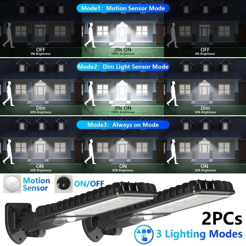 4/2/1 Solar Lights Outdoor Motion Sensor Lights Outdoor Street Lights IP65 Wall Lights Sidewalks Courtyards Garages Corridors
