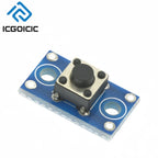 1-100PCS 6x6mm Tact Switch Module – Momentary Push Button with PCB Board for Arduino STM32 Projects