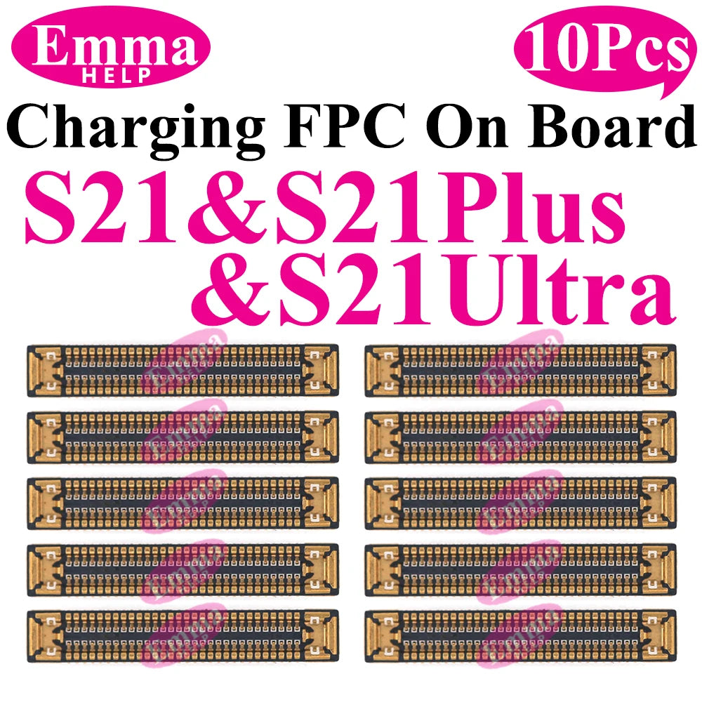 10Pcs Charging FPC Connector For Samsung S25 S24 S23 S22 S21 S20 Ultra Plus Note 10 20 Motherboard Main Board Flex Ribbon Port