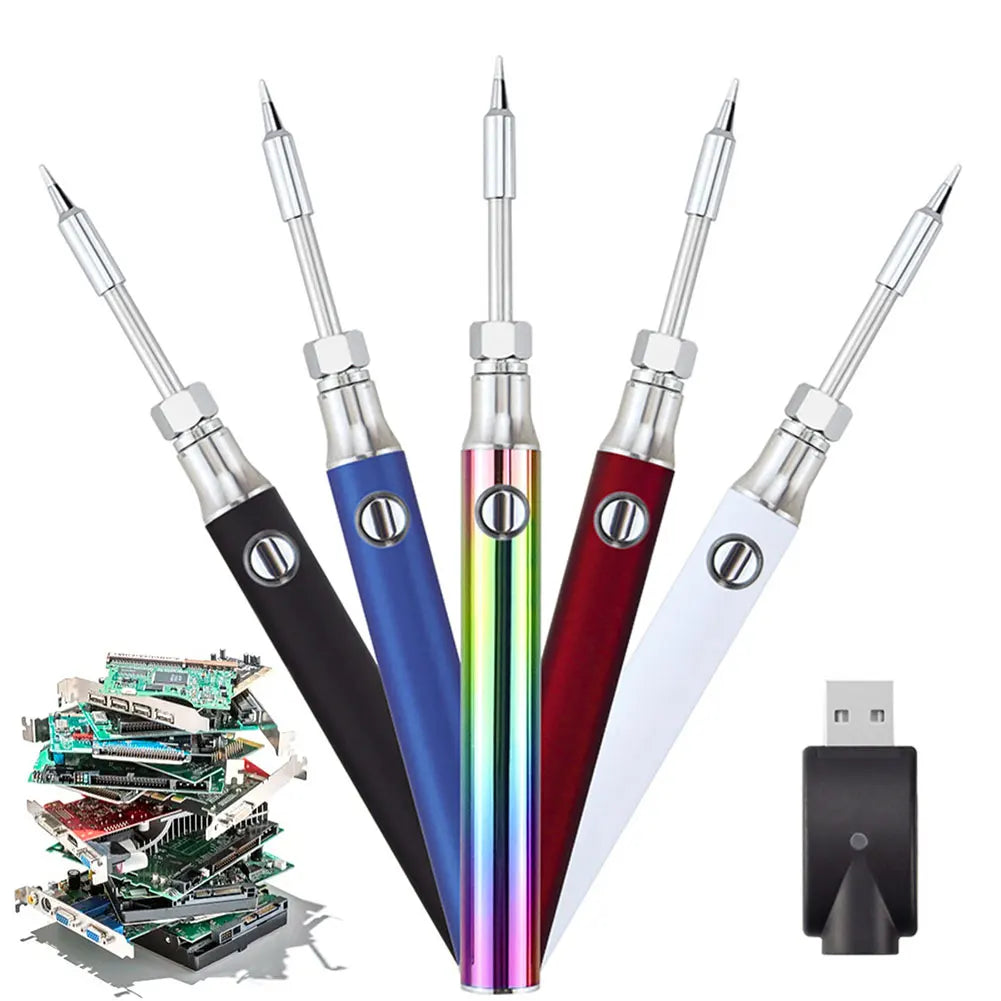 510 Thread Portable Electric Soldering Iron Pen with USB Charger 350/650/1100mAh Pen Solder Iron Heat Devices Welding Tool Kit