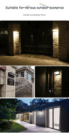 Solar Power Wall Lamp IPX5 Waterproof Garden Lights Motion Sensor  Energy Saving Light for Exterior Spot Porch Yard Lighting