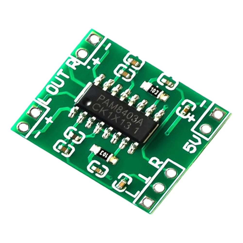 10-1pcs 2.5V-5.5V Mini PAM8403 Power Amplifier Board 2 Channels 3W Class D USB Audio Speaker Sound Amplifier Board For Arduino