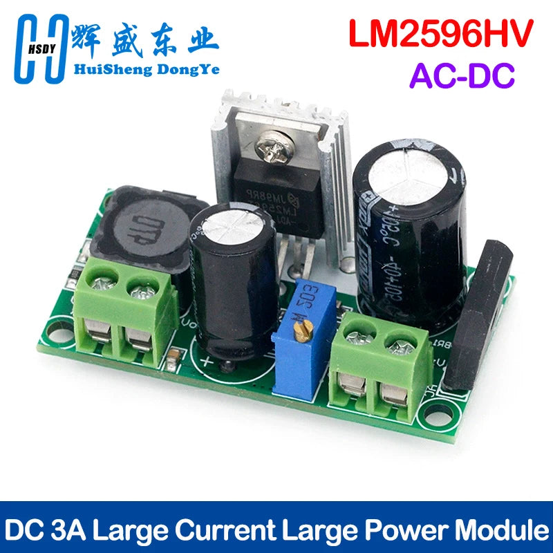 LM2596HV AC/DC to DC Buck Step Down Converter Power Supply Module LM2596 3v 3.3V 5V 6V 9V 12V 15V 24V AC 5V-30V, DC 5V-50V
