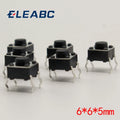 50pcs/lot 6x6x5MM 4PIN G90 Tactile Tact Push Button Micro Switch Direct Self-reset DIP Top Copper  Russia