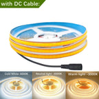 DC 12V/24V 8MM COB LED Strip Free Cut Cuttable 400LEDs/M 528LEDs/M High Density Flexible Tape Home Decoration Lighting 0.5M-10M
