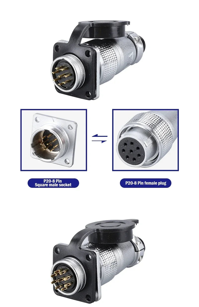 PLS20 Aviation Connector 2/3/4/5/6/7/8/9/10/12Pin Air Carrier Male Female Plug Connector WS20 TP20