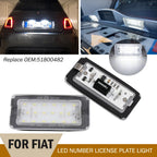 2x Fits For Fiat 500 / Abarth 500 2007-2020 CANbus Xenon White Led Number License Plate Lights