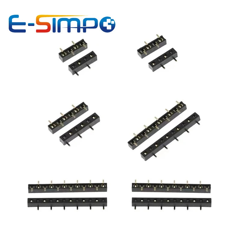 50pcs 2.54mm SMT Female Pin Header Socket Type 1/2 Single Row 2/3/4/5P 6P 7/8P 10P 20P~40p PH8.5 PH5 Short Profile PCB Connector